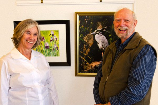 Artists flow aqua at First Friday Art Walk