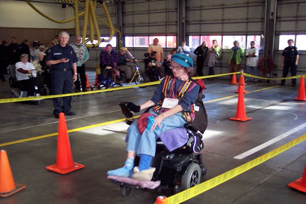 Wheelchairs rally for a decade of events