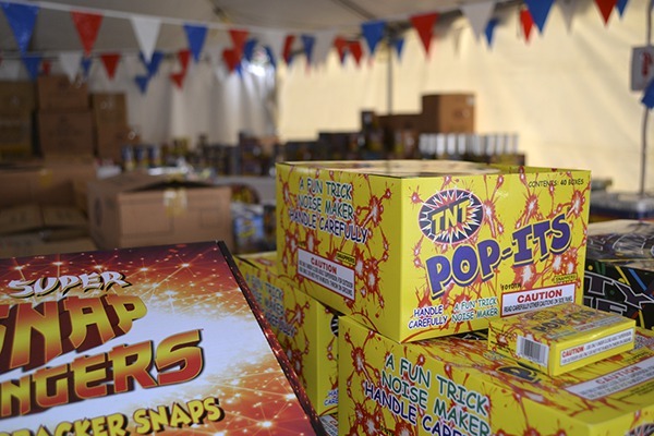 This TNT Fireworks booth operated by Sequim Vineyard at 1110 W. Washington St. opened on Tuesday