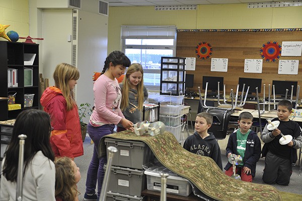 Students from Helen Haller Elementary School take part in the Sequim Education Foundation-sponsored