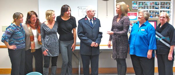 Port Angeles Association of Realtors present check to Salvation Army