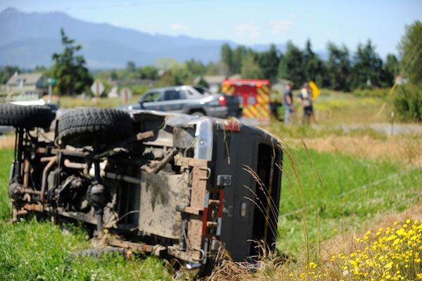 Two cars collide on Old Olympic Highway