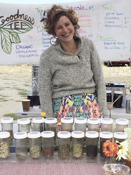 Shaelee Evans brings Goodness Tea to the Sequim Farmers Market each Saturday.