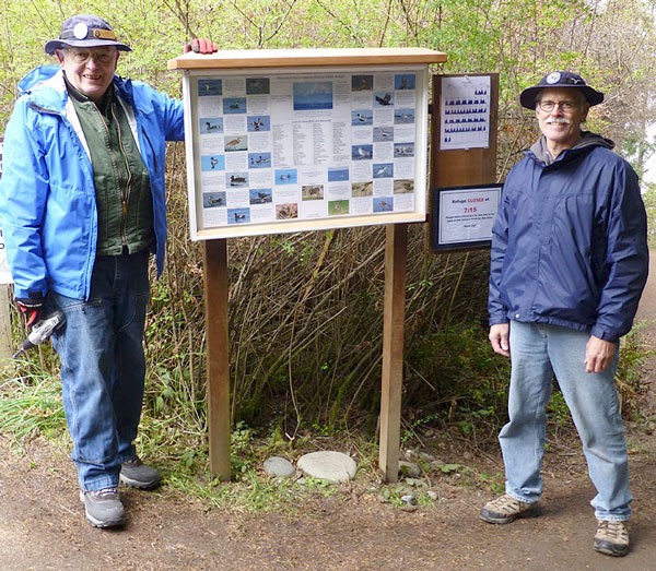 Ken Wiersema and Dow Lambert are two volunteers with the Dungeness National Wildlife Refuge.
