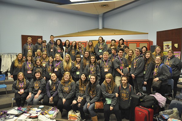 The Sequim High School choir and chaperones prep for their trip to New York City at the SHS choir room on March 27.