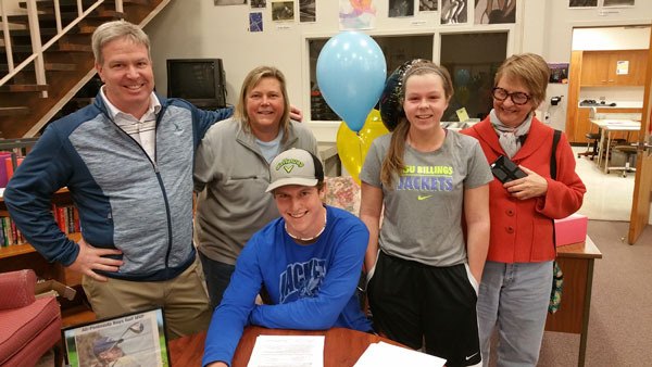 Sequim High School junior Jack Shea signs a letter of intent to play golf and attend Montana State University in Billings