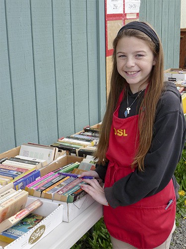 On her first day as a Friends of the Sequim Library volunteer