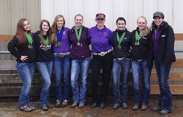 The Sequim Equestrian Team is all smiles after a big finish at the state meet on May 8. Team members are