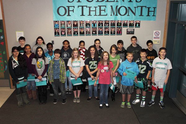 Sequim Middle School celebrates its Students of the Month for December.