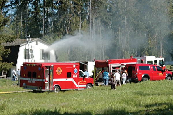 Fire destroys home west of Sequim