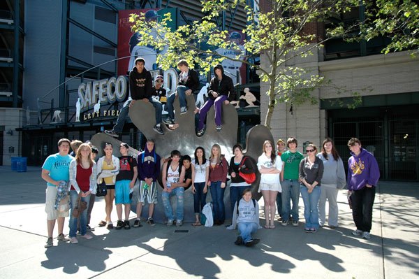 Sequim High School students visit Safeco Field