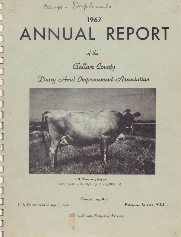 The front cover of the Dairy Herd Improvement Association’s annual report for 1967.