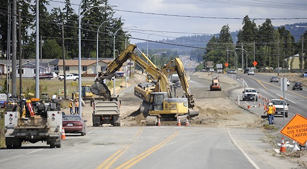 Funds spent on major highway construction between Sequim and Port Angeles this summer has helped boost the Clallam County Budget's sales tax figures in 2014.