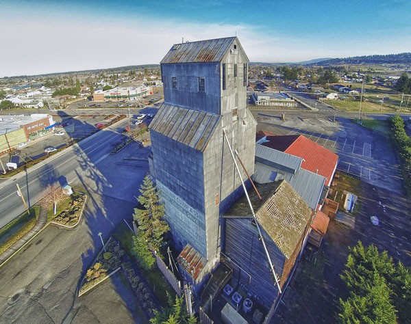 The Clallam Cooperative 85-foot grain elevator has been a fixture in Sequim since 1945. Its new owner Candy Diesen plans to rent it out to Baja Cantina after a fire took her building in May 2014 where the Mexican restaurant operated.