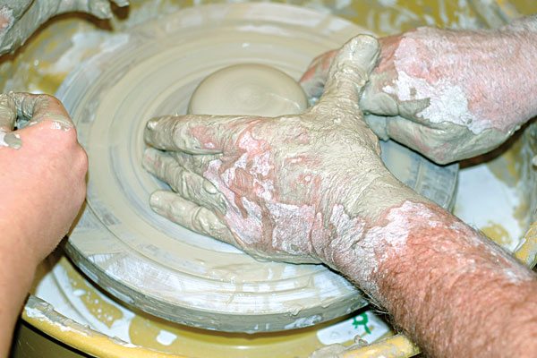 A potter's hands-on lessons