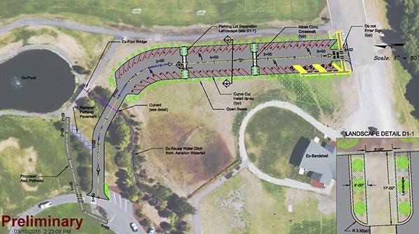 Construction on 55 new parking spots and a one-way road from Blake Avenue to Rhodefer Road is set to begin June 1 and end prior to the Dungeness Cup on Aug. 5-7.