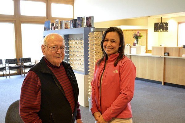 Doctors Neil Cays and Diana Thompson-Young stand in Sequim Vision Clinic’s new facility where they wanted to be closer to Sequim’s medical corridor and partnering agencies that they co-manage patients with in the area.