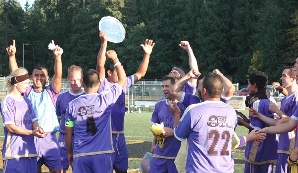 Sequim players rejoice following their 1-0 victory against Port Angeles at the first annual Super Cup.