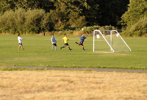 Soccer players and visitors of the Water Reuse Demonstration Site may have to park on the grass if the parking lot is full. Proposed parking additions west of the Albert Haller Playfields were denied because Sequim Family Advocates does not have funding for brick pavers compliant with city code.