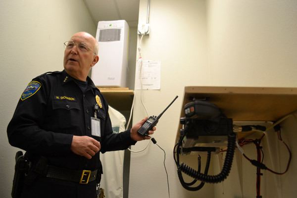 Sequim Police Chief Bill Dickinson says radios inside the radio room for the City of Sequim's new Emergency Operations Center inside the Clallam Transit Center can be powered with a solar generator if needed.