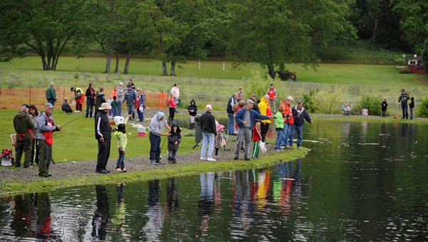 The popular Kids Fishing Day event draws about 500 participants each year.