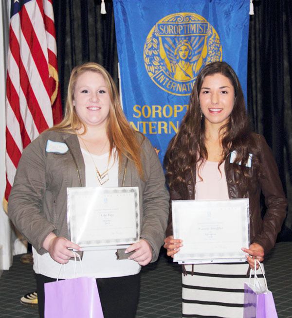 Soroptimist International of Sequim honored two Girls of the Month at its Oct. 13 meeting