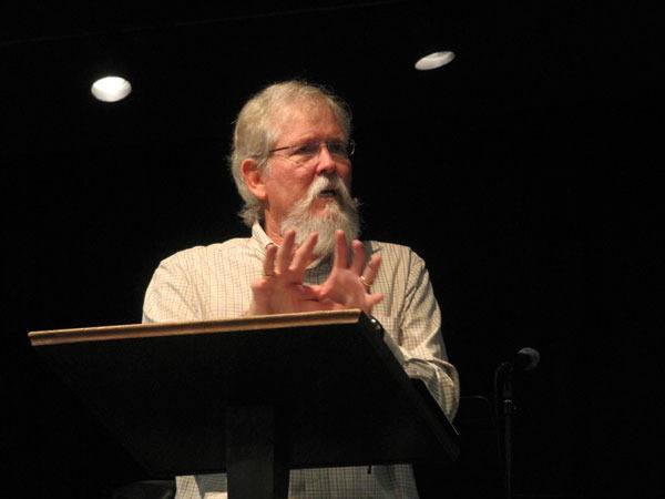 Pastor Scott Culver speaks on the book of Isaiah at his second-to-last sermon on Sept. 20