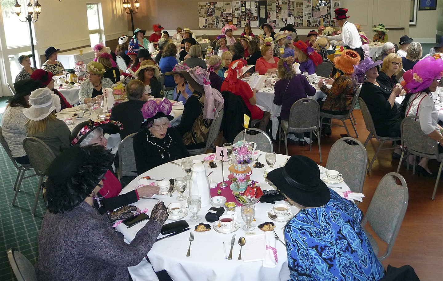 A sea of wild and colorful hats filled the dining room at Sunland Golf & Country Club for the 19th annual Mad Hatters Tea Party on Oct. 7. Sequim Gazette photos by Patricia Morrison Coate