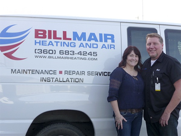 Anna and Bill Mair are ready to serve customers’ heating and cooling needs in their new business.