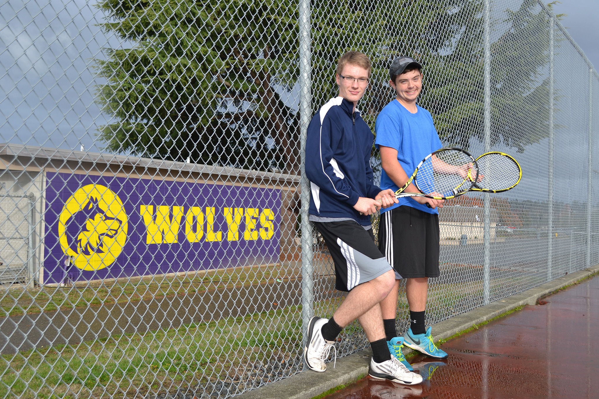 Sequim seniors Justin Porter and Stephen Prorok took fourth at the West Central Districts III doubles tournament on Friday-Saturday, Oct. 28-29. Sequim Gazette photo by Matthew Nash