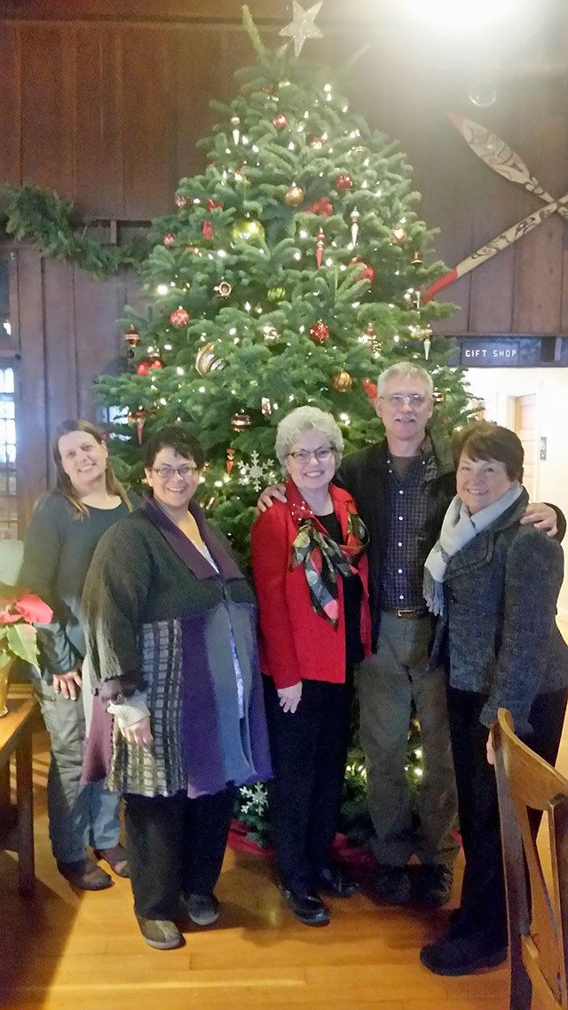 From left are Melissa Williams, Christina Norman, Linda Offutt, Craig Jaeger, OPVB president, and Marsha Massey, OPVB executive director. Submitted photo