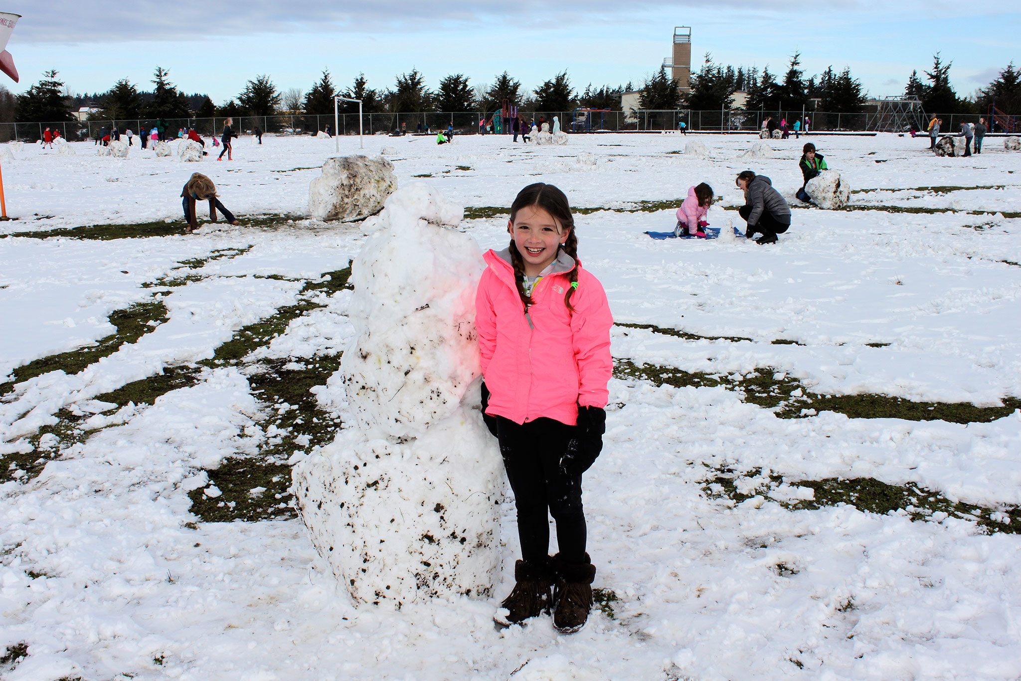 Snow Day Sculptures at Greywolf Elementary