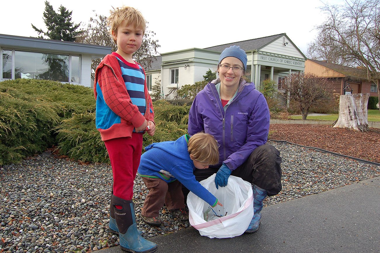 Volunteers gathered to clean up dowtown Sequim