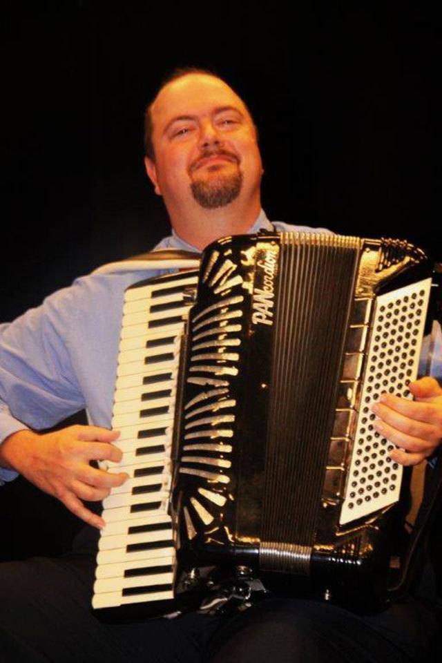 Professional accordionist Toby Hanson will play from 1-4 p.m. March 12 at the Shipley Center, 921 E. Hammond St., Sequim. Submitted photo