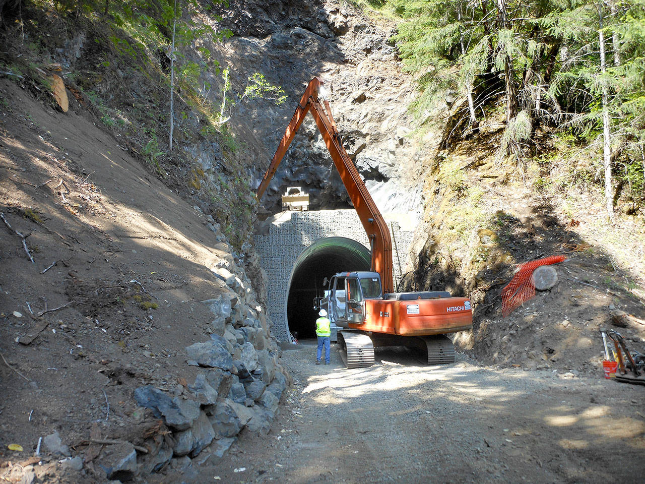 A dedication ceremony for the refurbished McFee Tunnel on the Spruce Railroad Trail is scheduled for this Saturday. Work on more than a half-mile segment of the trail recently was completed. Photo by Rich James/Clallam County
