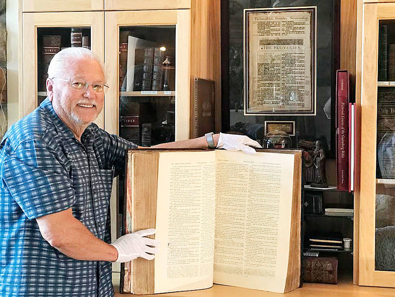Milestone — Rotarian shares Bible collection