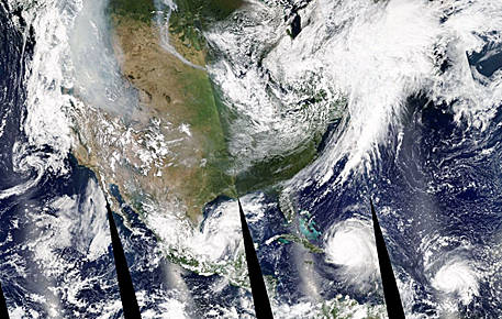 A view of North America from space, courtesy of NASA, on Sept. 7.