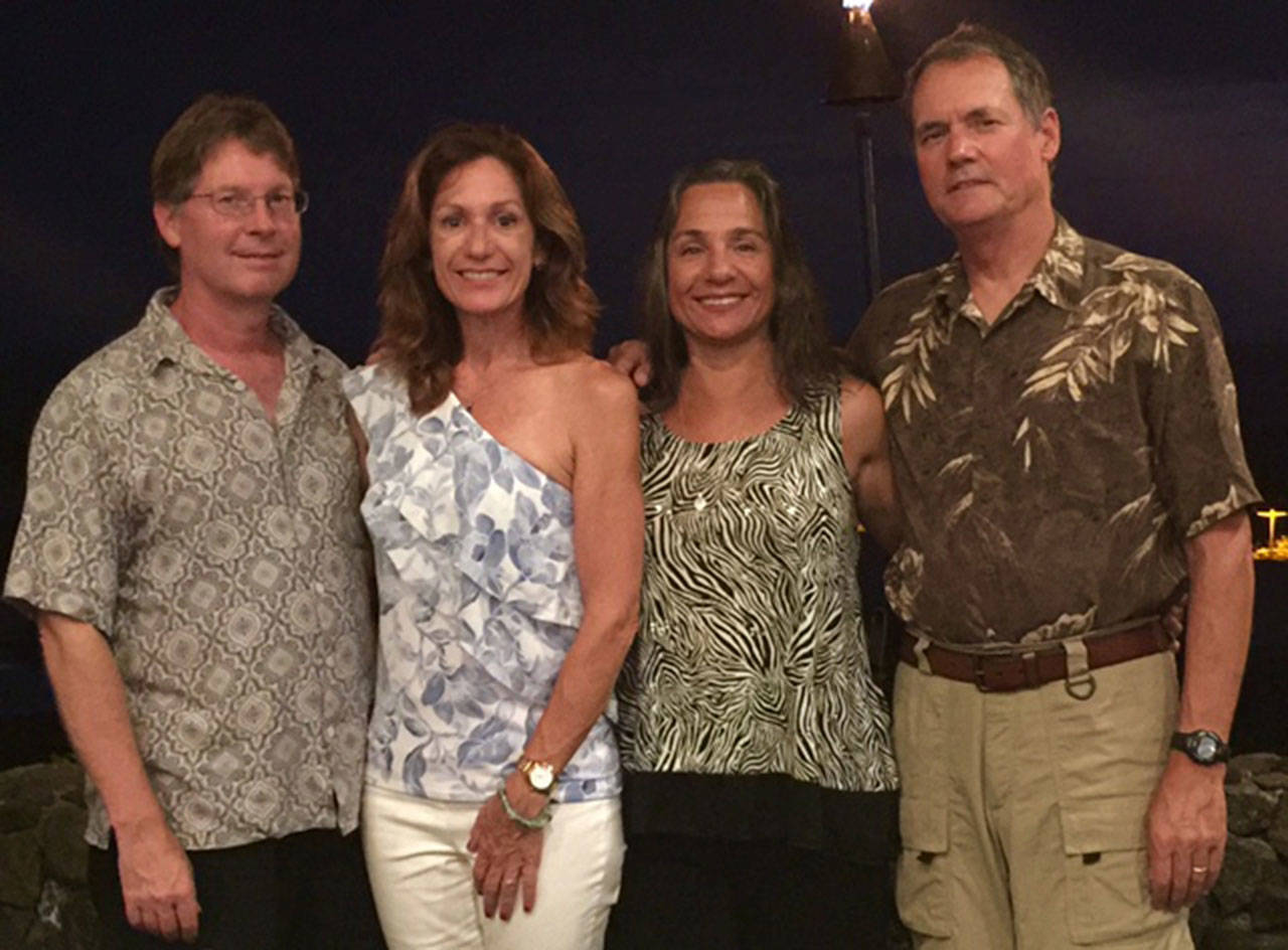 Rob Boone and his wife Christine Vivona of Tucson, on left, perform with Sequim’s Grace and Joel Yelland on Oct. 17 for Music Live with Lunch at St. Luke’s Episcopal Church. Submitted photo