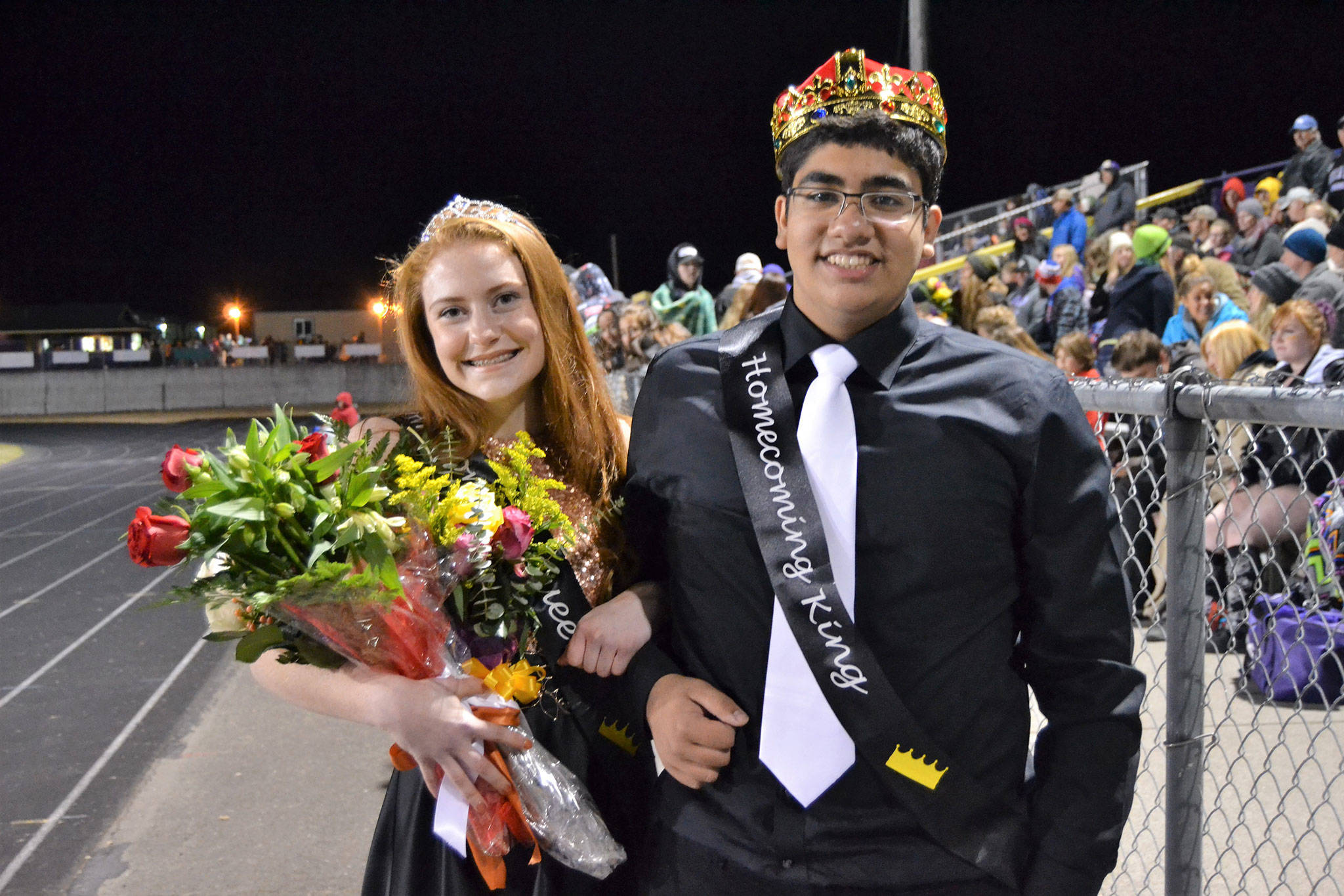 Kiara Pierson and Yussef Awawda were crowned Sequim High School’s 2017 Homecoming queen and king on Oct. 13.