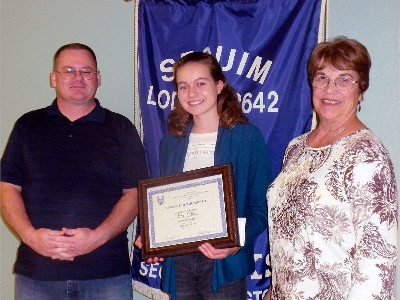 Milestone: Elks honor Olson as Student of the Month