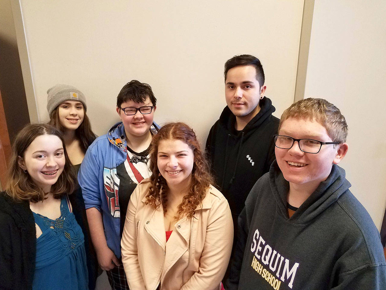 Students in Michelle Mahitka and Amanda Westman’s Real World/Business English class include (back row, from left) Jenna O’Steen, Hannah O’Leary and Albert Bravo, and (front row, from left) Elizabeth Roth, Brittany Jensen and Brandon Jensen. Submitted photo