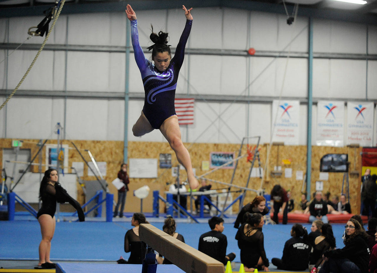 Gymnastics: Sequim-PA squad takes second at home meet