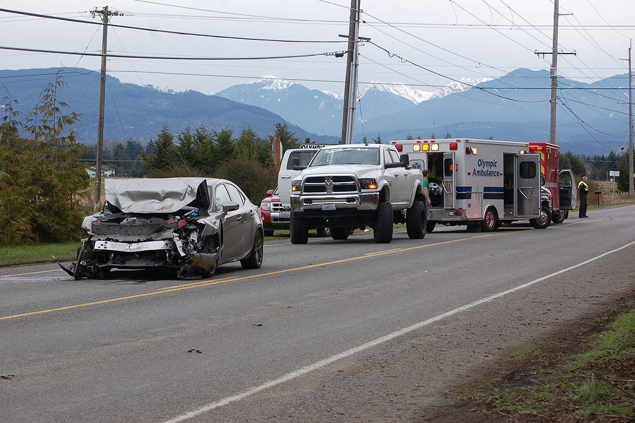 Some injuries in two vehicle collision