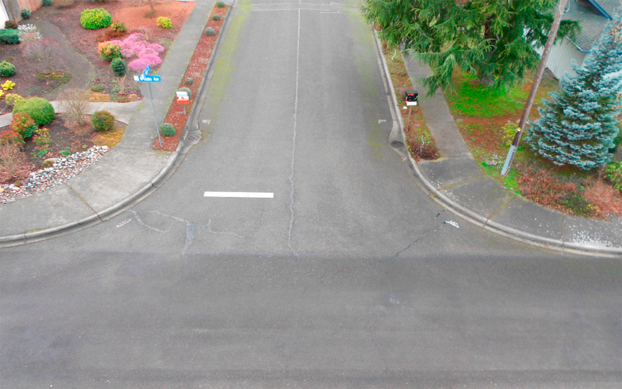 Crews with InterWest Construction, Inc. began installing new sidewalks and curbs along North Blake Avenue on Monday, March 26. City of Sequim staff estimate work being done before mid-July. Photo courtesy the City of Sequim