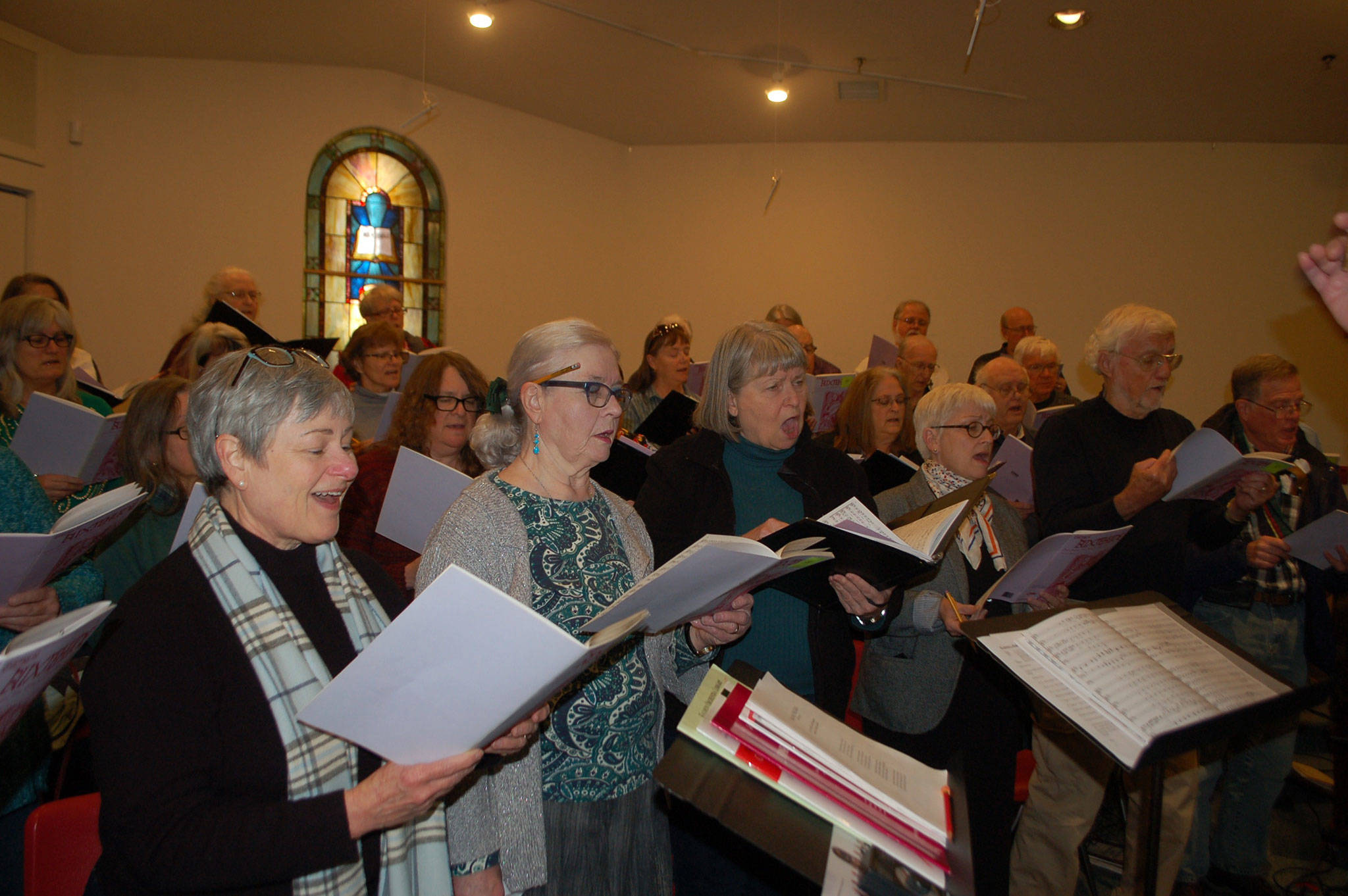 Peninsula Singers are setting the mood for the season with its upcoming spring concert “Songs of Love and Springtime” set for 2 p.m. on Saturday, April 7, and Sunday, April 8, at Trinity United Methodist Church. Sequim Gazette photo by Erin Hawkins