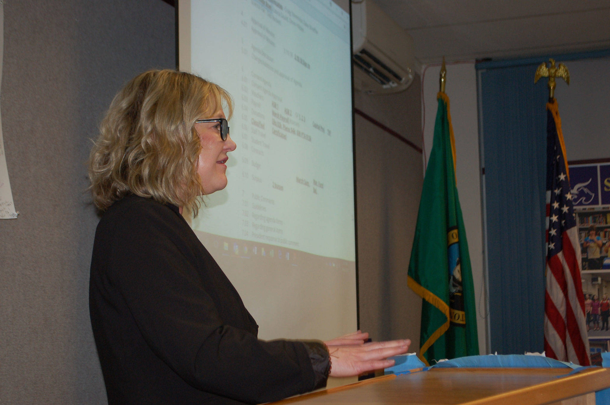 Sequim School Board of Directors approved Jennifer Maughan as the district’s new assistant superintendent at the Board meeting on April 16. Sequim Gazette photo by Erin Hawkins