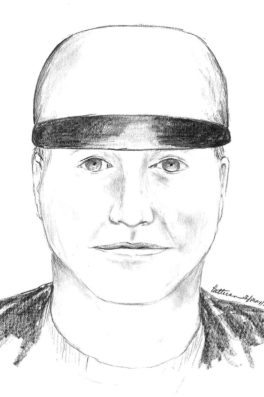 The Clallam County Sheriff’s Office released this forensic composite sketch of one of two male subjects suspected in the April 15 assault of a 34-year-old Port Angeles woman while jogging the Olympic Discovery Trail in Port Angeles. (Clallam County Sheriff’s Office)