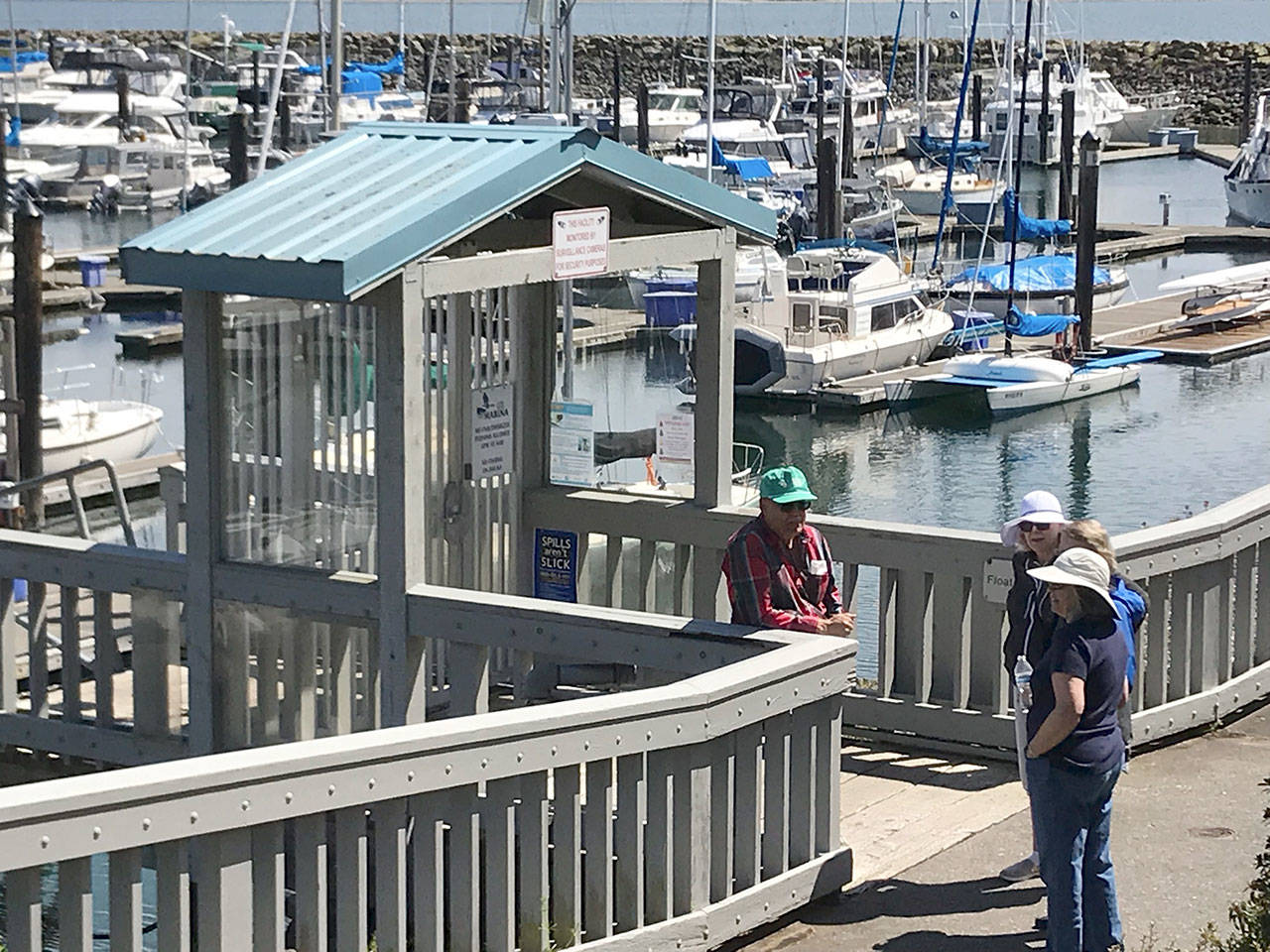 Critics of plans to consider selling John Wayne Marina to a private buyer fear it would limit public access to the Port of Port Angeles-owned facility east of downtown Sequim. (Paul Gottlieb/Peninsula Daily News)