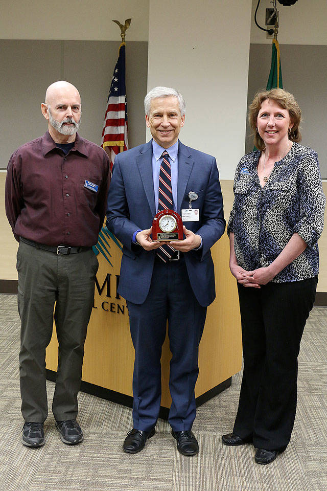 Sequim Free Clinic Honors OMC’s Lewis with Beitzel Award