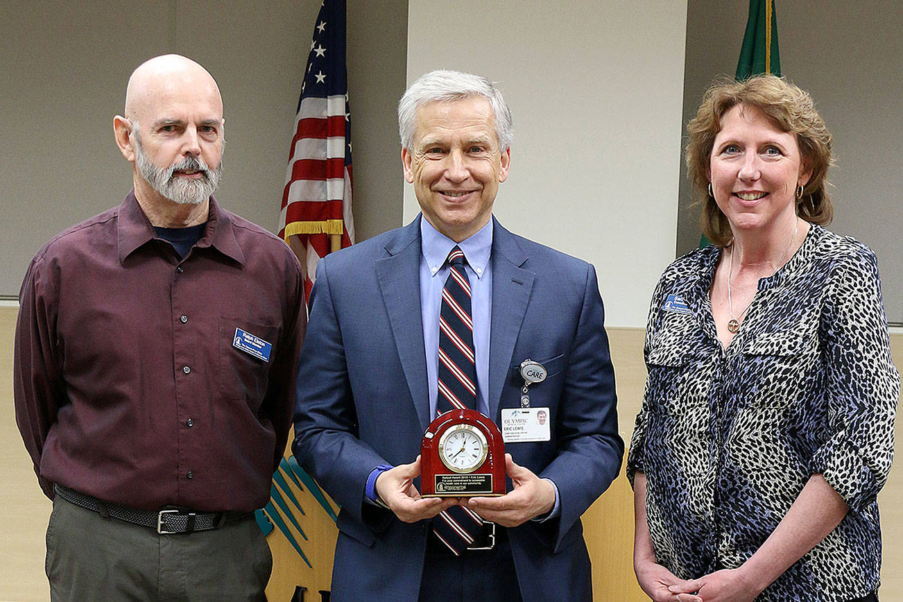 Sequim Free Clinic Honors OMC’s Lewis with Beitzel Award